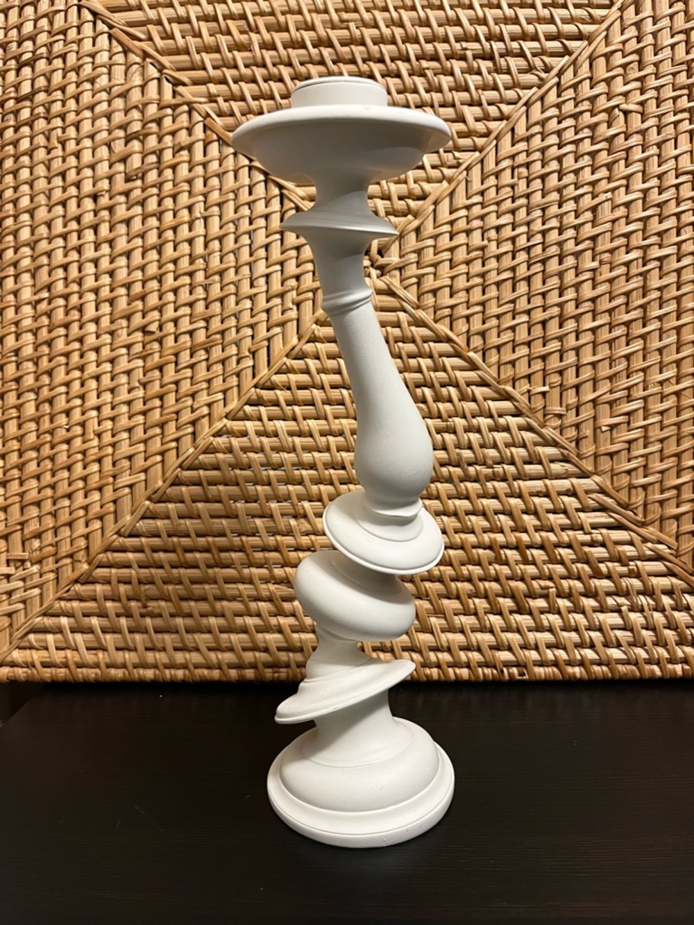 Distortion Candlestick White Paul Loebach Areaware Surreal Industrial Resin Cute